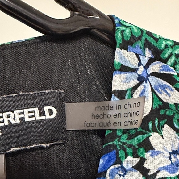 Karl Lagerfeld Paris Women's Floral V-Neck Dress Size 6 - Picture 7 of 11